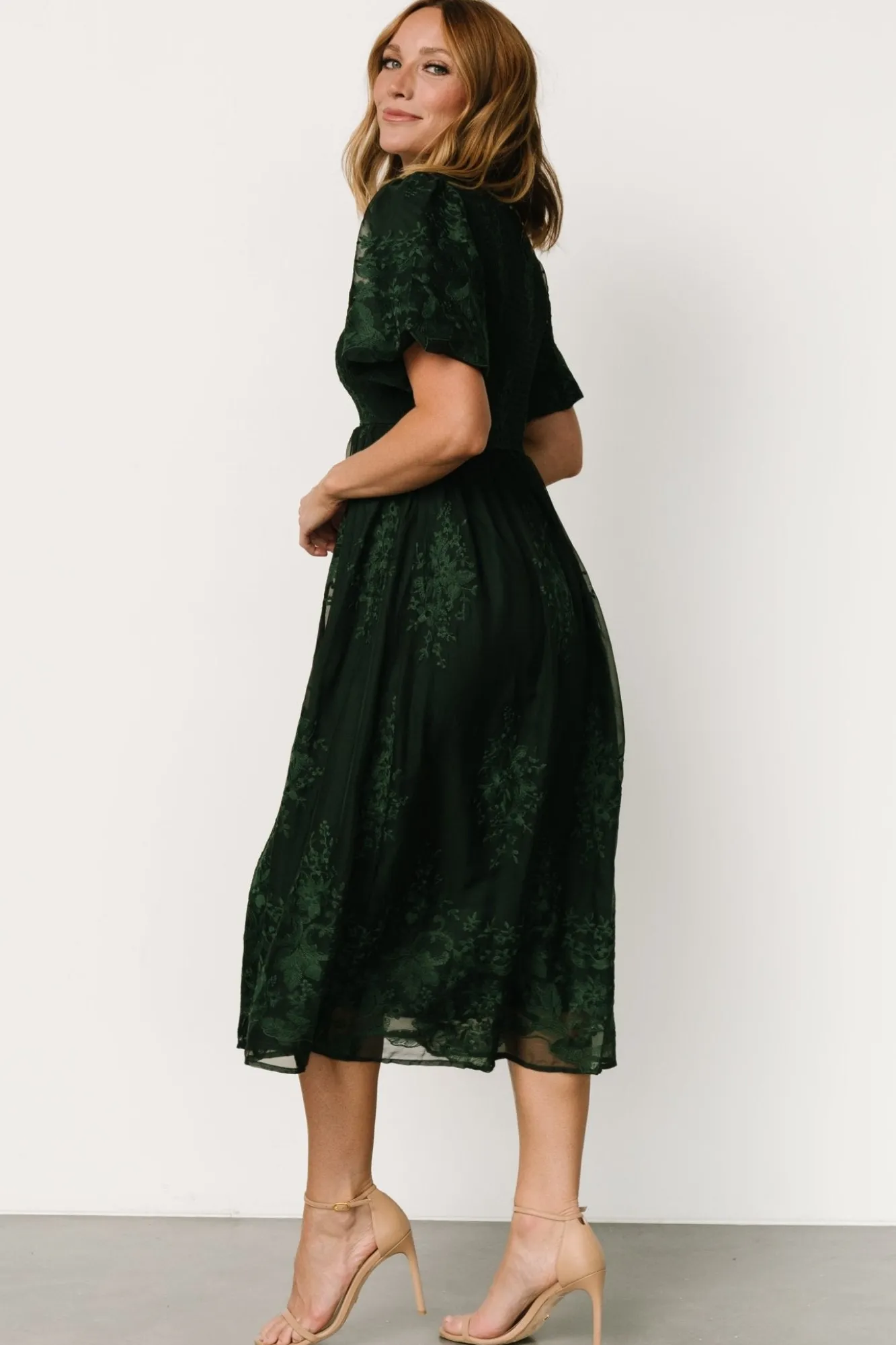 Baltic Born Corrine Embroidered Midi Dress |