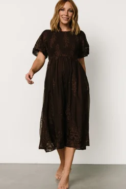Baltic Born Corrine Embroidered Midi Dress |