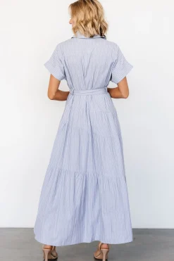 Baltic Born Covey Button Up Maxi Dress | Blue Stripe