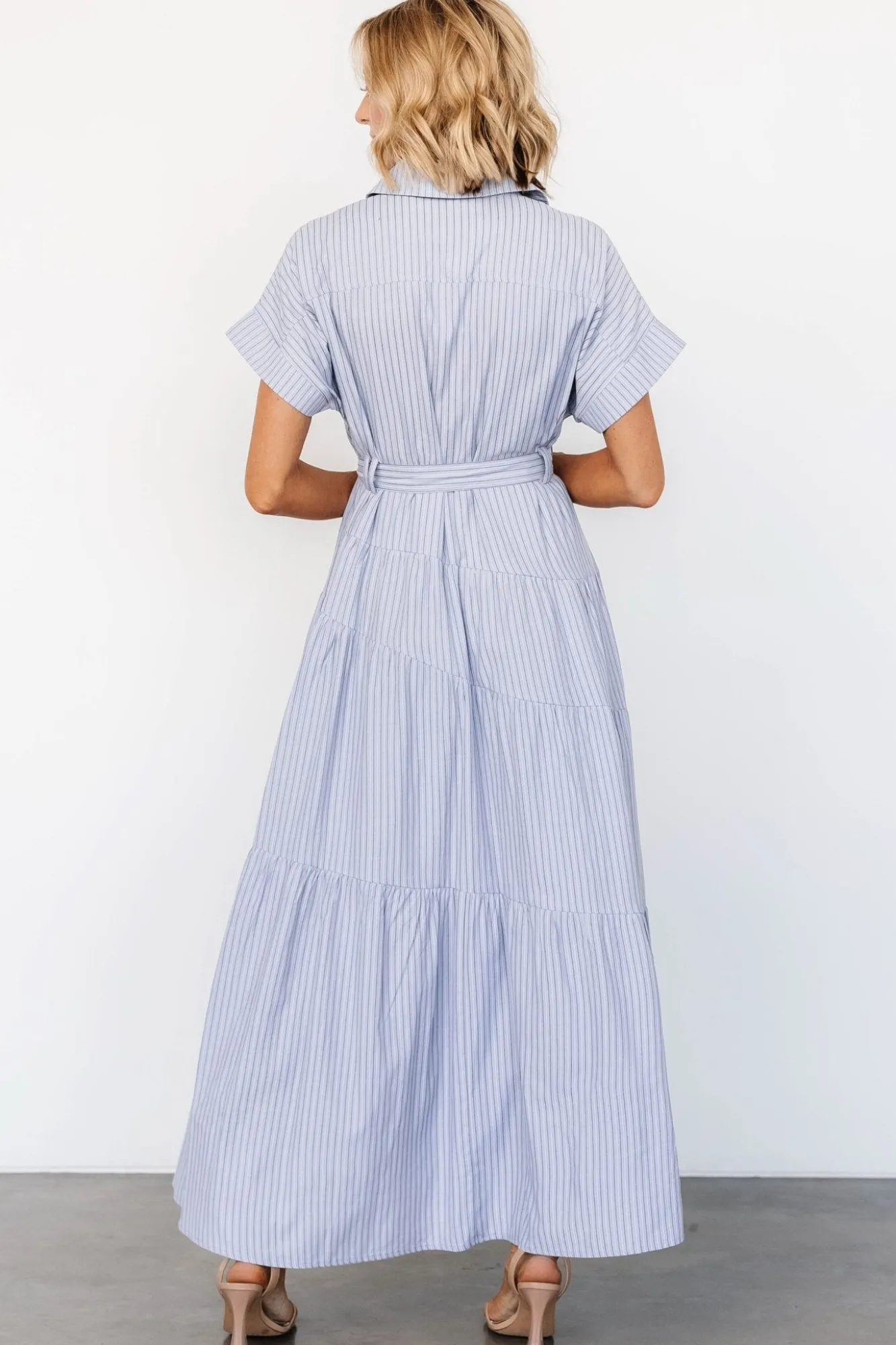 Baltic Born Covey Button Up Maxi Dress | Blue Stripe