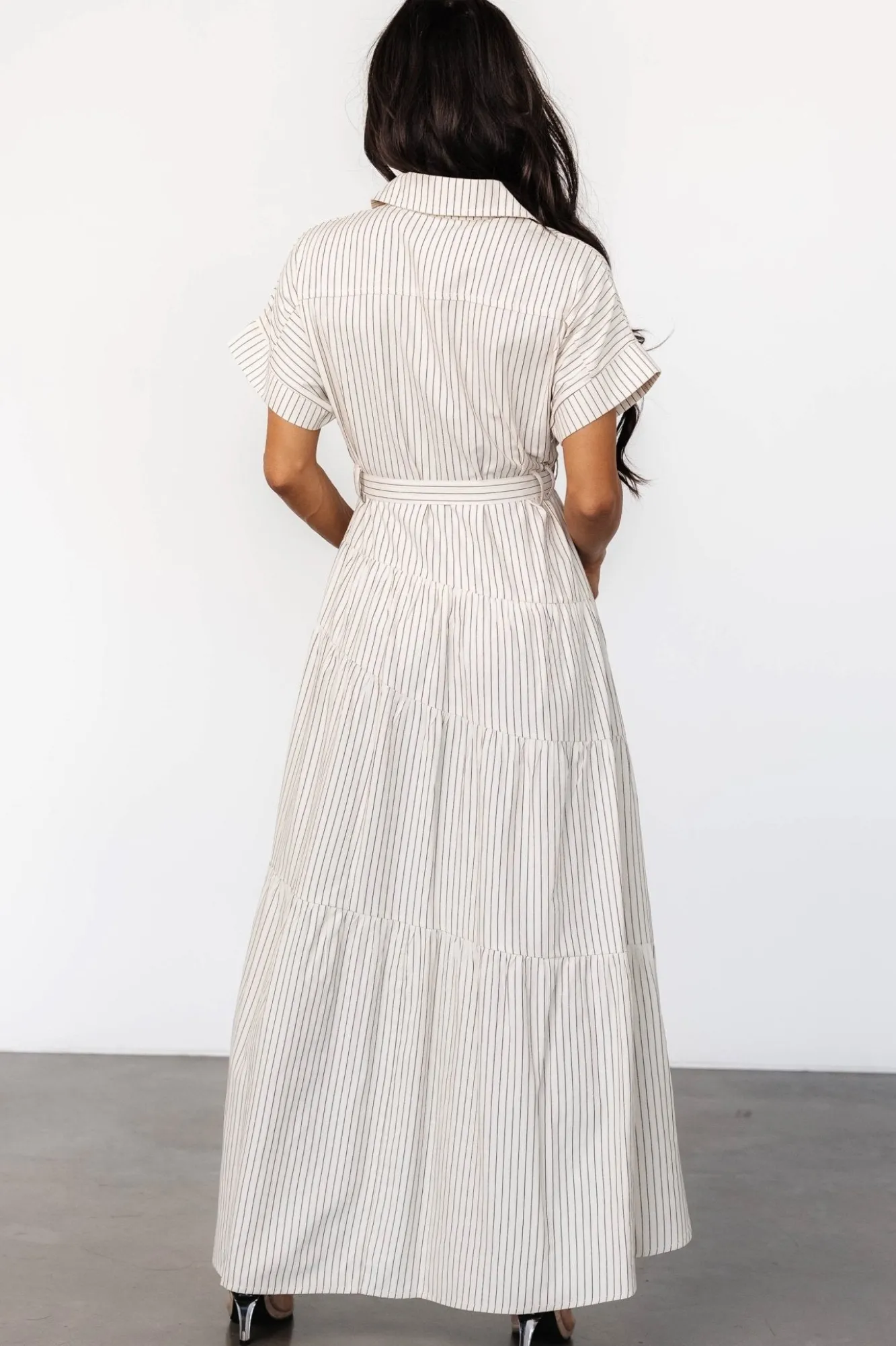 Baltic Born Covey Button Up Maxi Dress | Cream Stripe