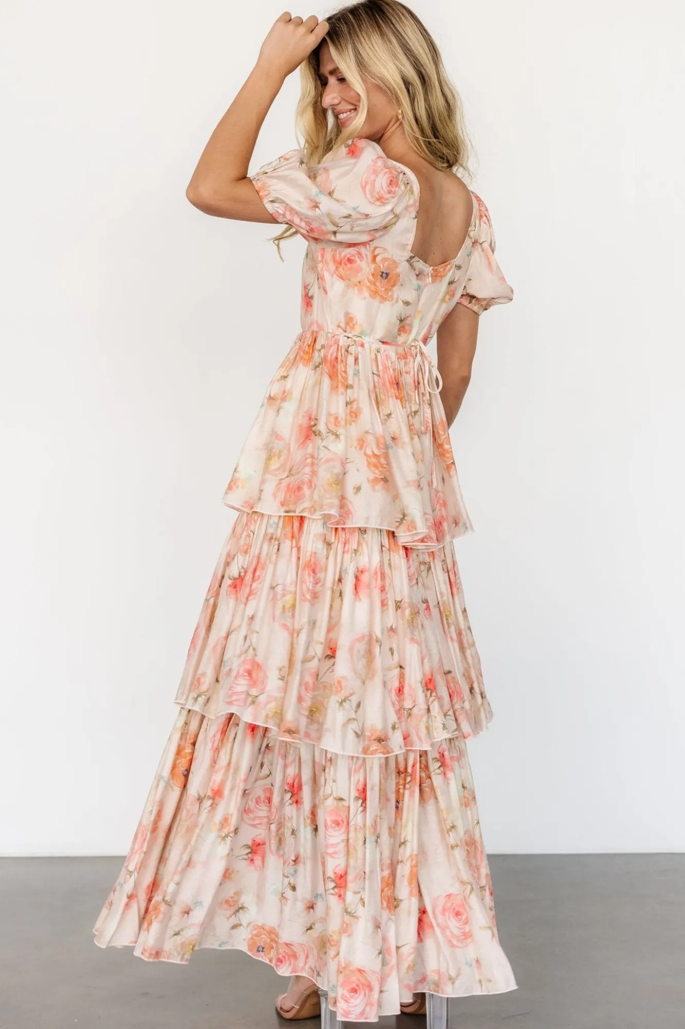 Baltic Born Cozette Tiered Maxi Dress | Blush Floral