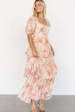 Baltic Born Cozette Tiered Maxi Dress | Blush Floral