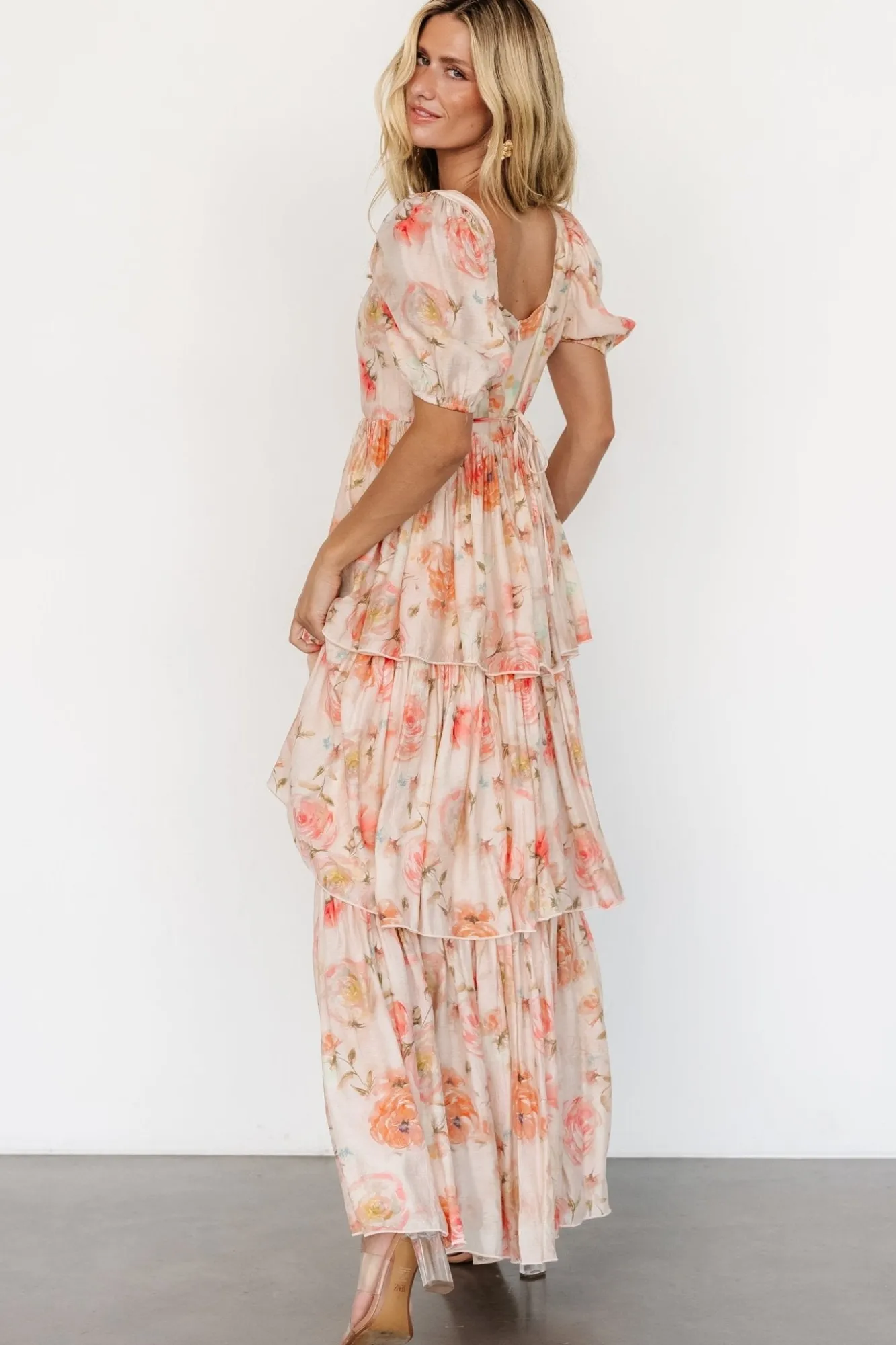 Baltic Born Cozette Tiered Maxi Dress | Blush Floral