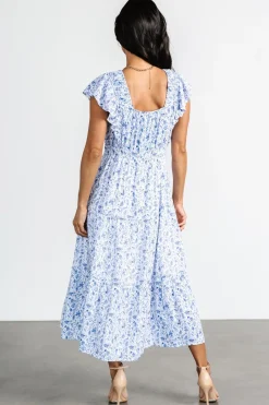 Baltic Born Crete Midi Dress | Blue + White