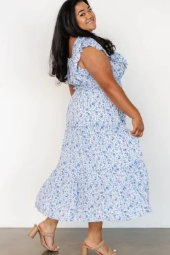 Baltic Born Crete Midi Dress | Blue + White
