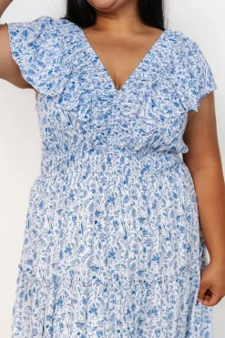 Baltic Born Crete Midi Dress | Blue + White