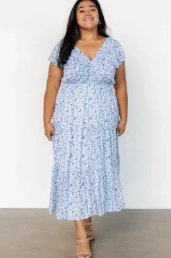 Baltic Born Crete Midi Dress | Blue + White