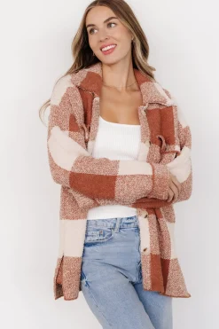 Baltic Born Crosby Knit Shacket | Copper + Ivory