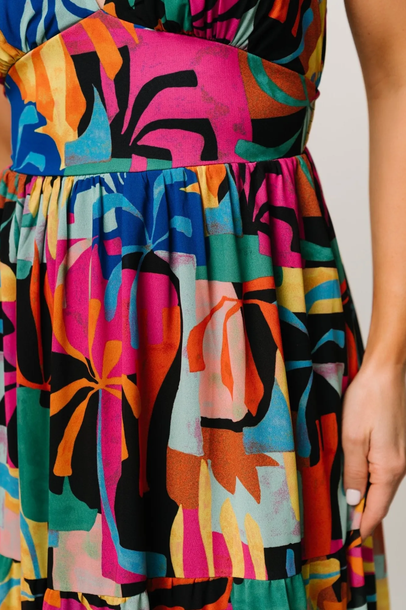 Baltic Born Crystal Maxi Dress | Black Multi Print