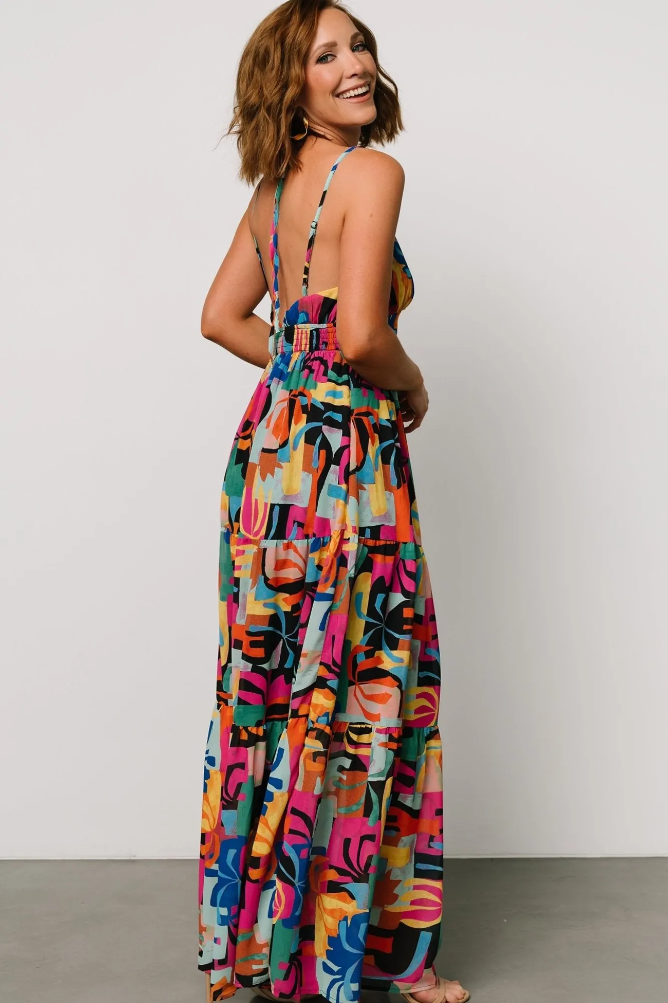 Baltic Born Crystal Maxi Dress | Black Multi Print