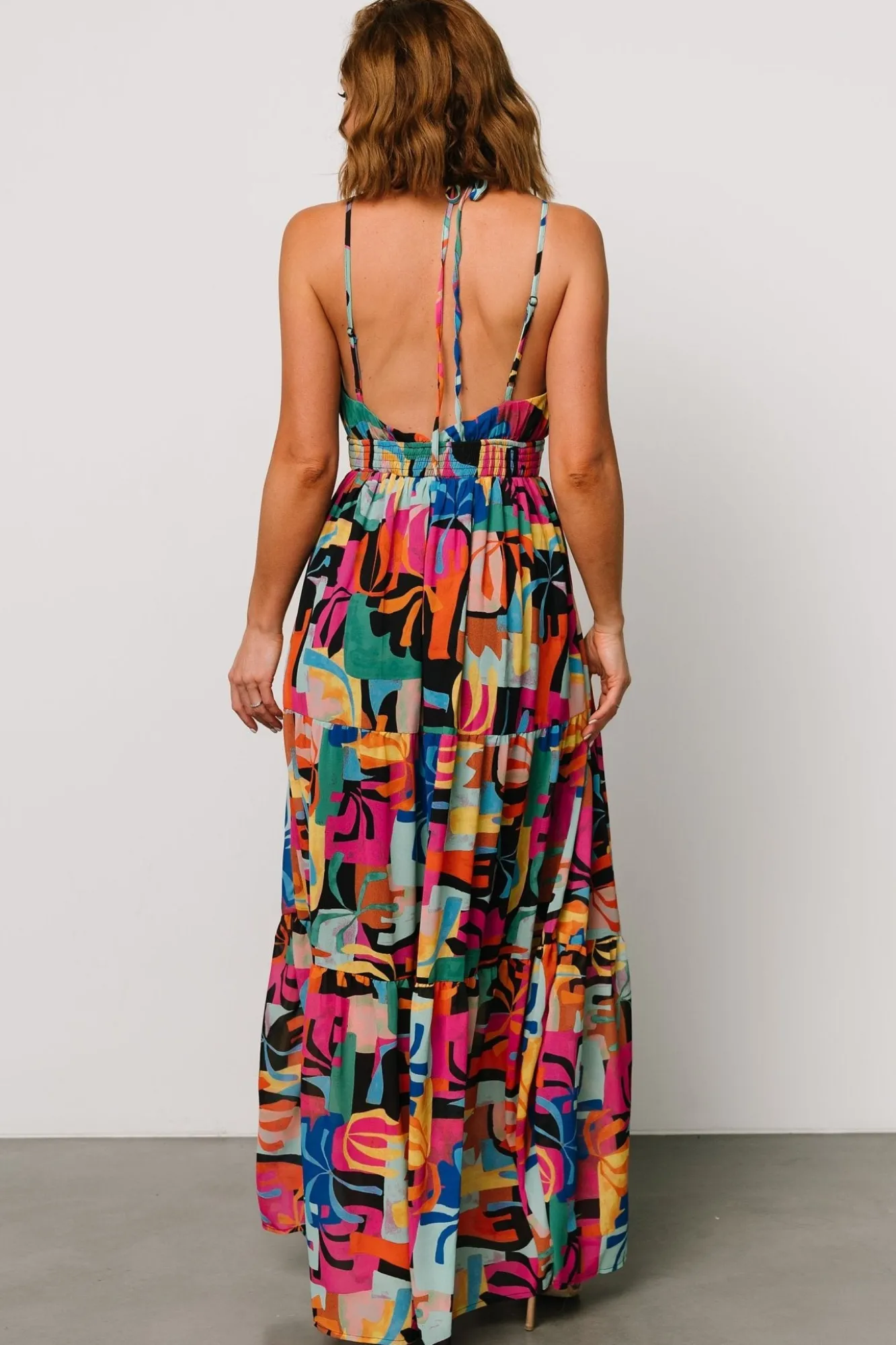 Baltic Born Crystal Maxi Dress | Black Multi Print