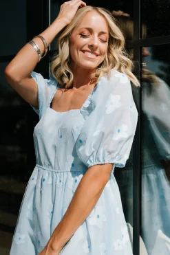 Baltic Born Daisy Short Dress | Blue Floral