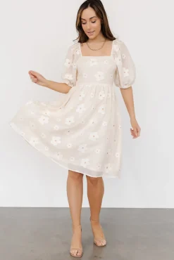 Baltic Born Daisy Short Dress | Vintage Cream Floral