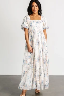 Baltic Born Dalia Maxi Dress | Cream + Blue Floral