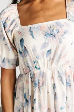Baltic Born Dalia Maxi Dress | Cream + Blue Floral