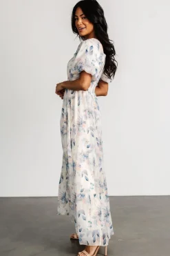 Baltic Born Dalia Maxi Dress | Cream + Blue Floral