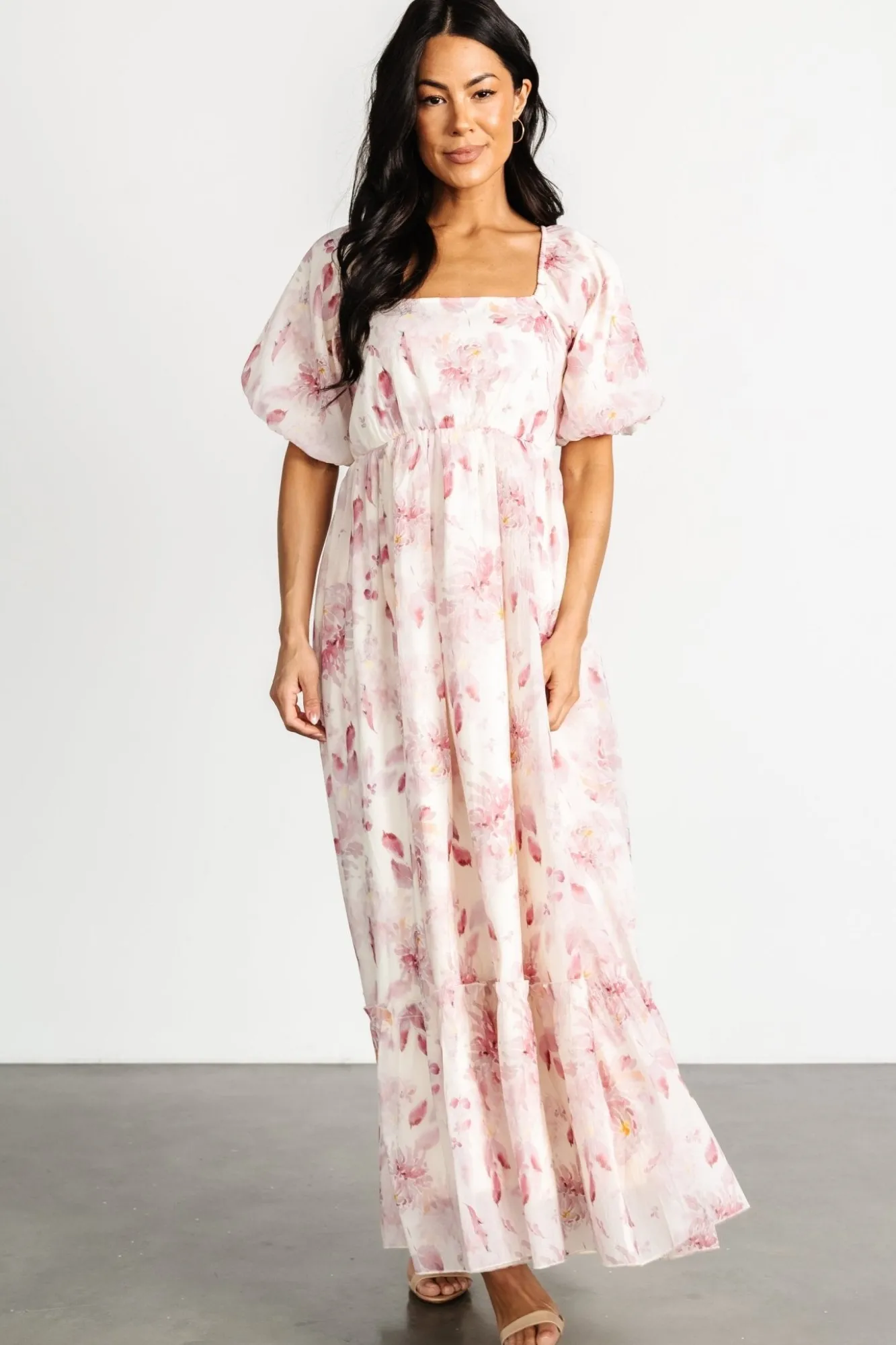 Baltic Born Dalia Maxi Dress | Ivory + Mauve Floral