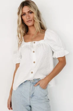 Baltic Born Dalian Embossed Top | Off White