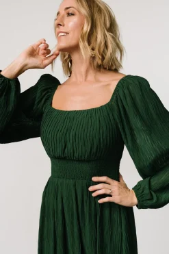 Baltic Born Dalton Pleated Midi Dress | Dark Green
