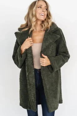 Baltic Born Damien Sherpa Coat | Dark Green