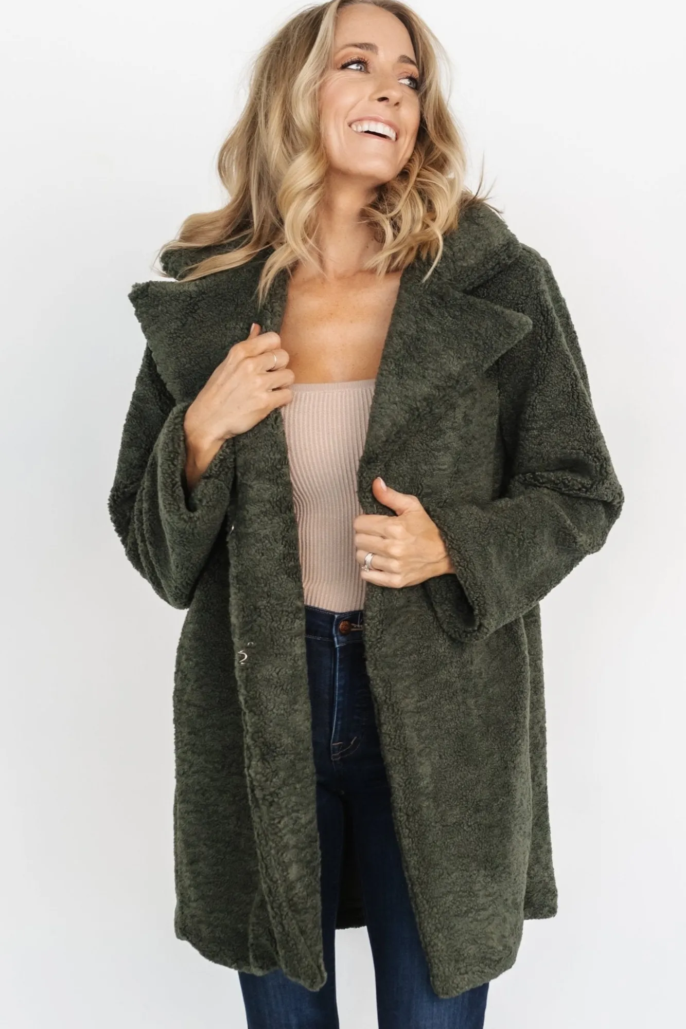 Baltic Born Damien Sherpa Coat | Dark Green