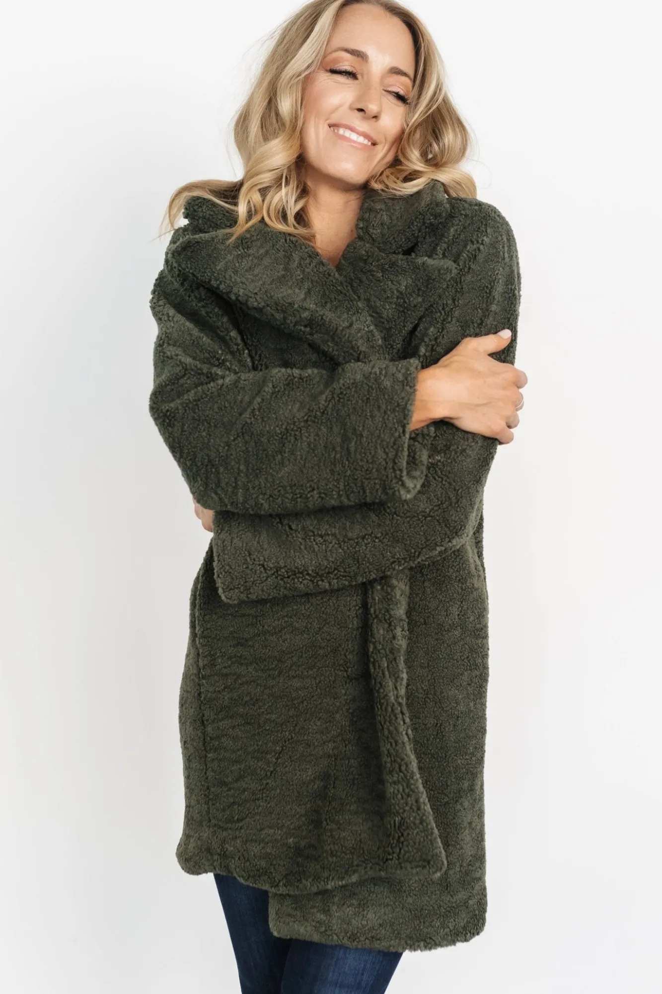Baltic Born Damien Sherpa Coat | Dark Green