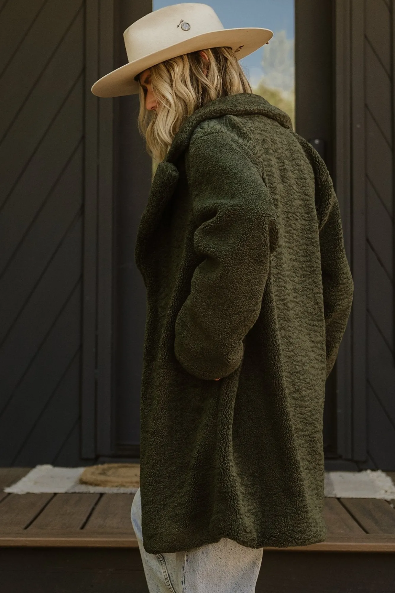 Baltic Born Damien Sherpa Coat | Dark Green