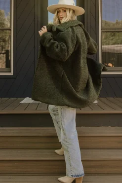 Baltic Born Damien Sherpa Coat | Dark Green