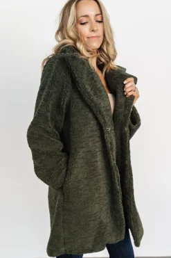Baltic Born Damien Sherpa Coat | Dark Green