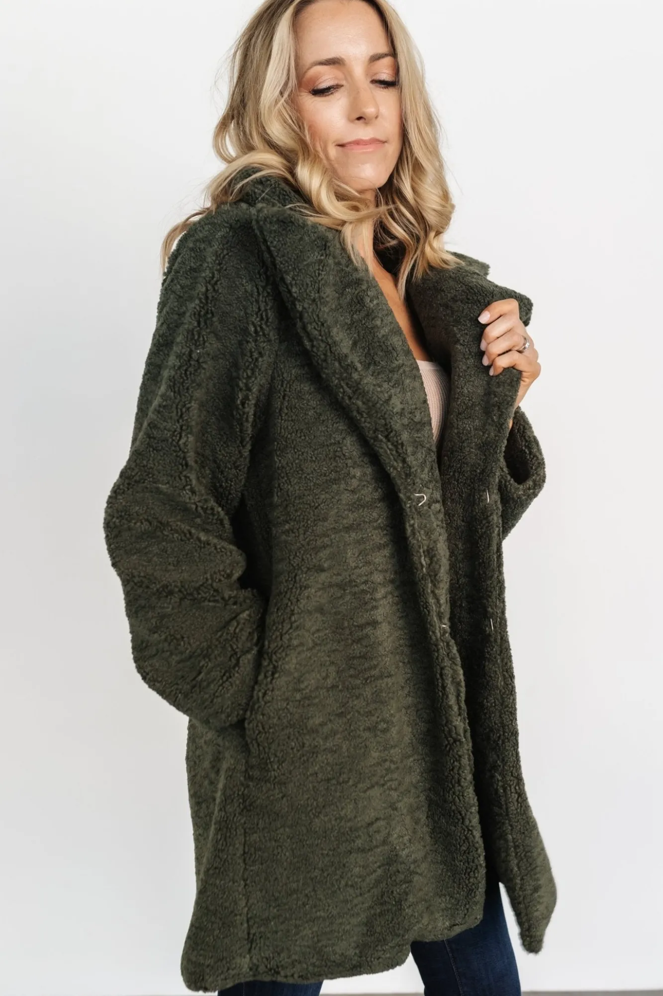 Baltic Born Damien Sherpa Coat | Dark Green