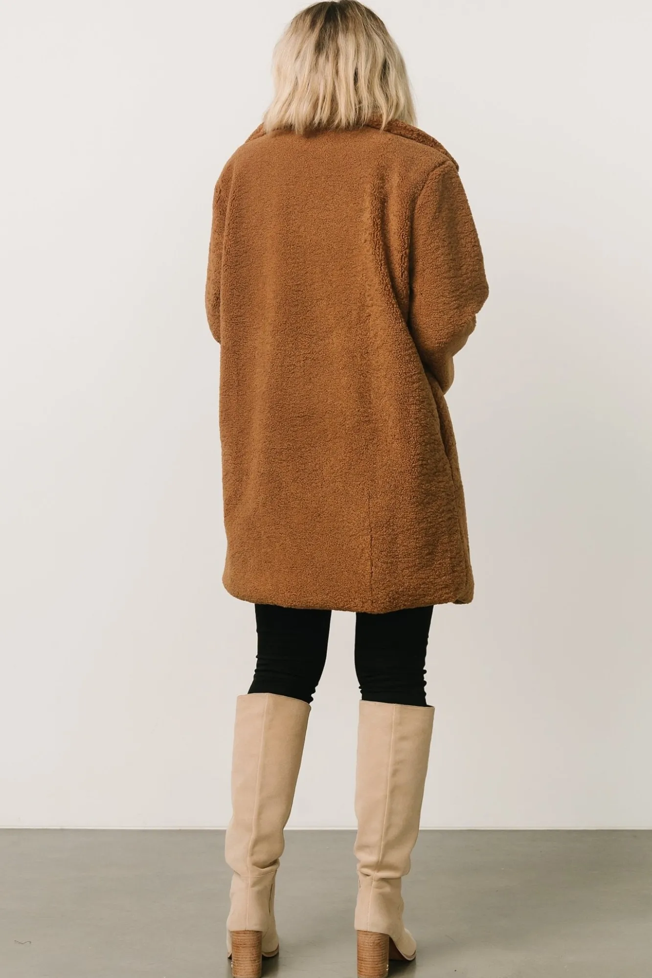 Baltic Born Damien Sherpa Coat | Dark Camel