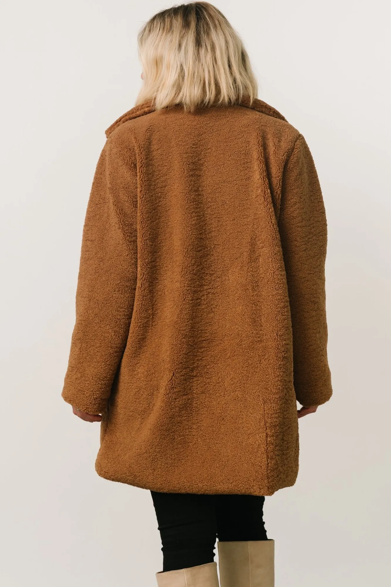 Baltic Born Damien Sherpa Coat | Dark Camel