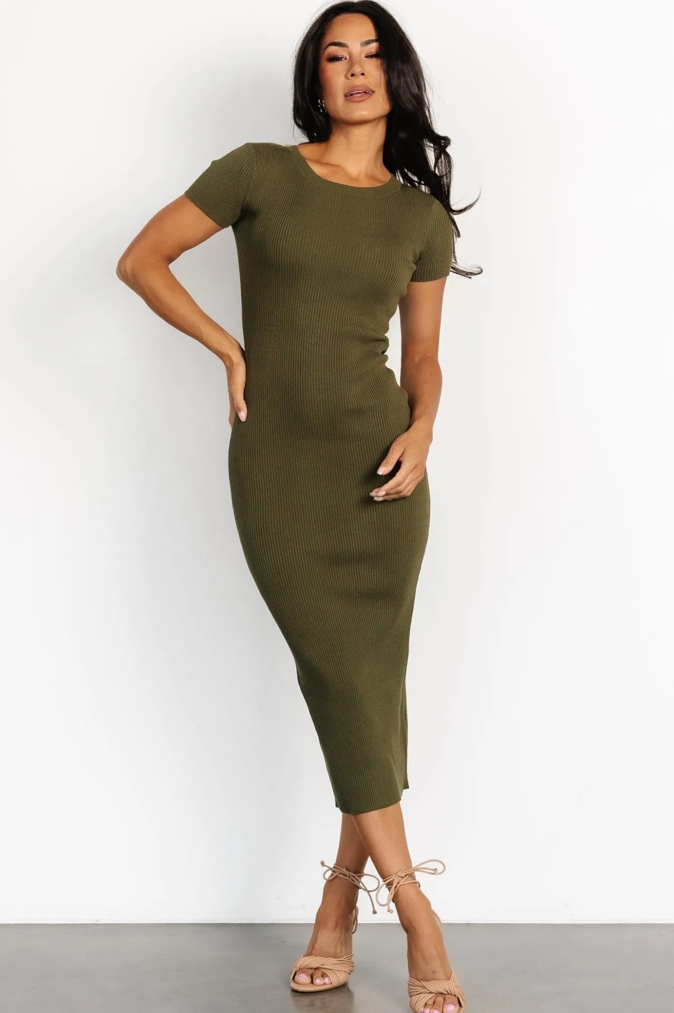 Baltic Born Dana Ribbed Midi Dress |
