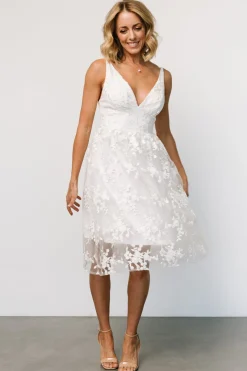 Baltic Born Dante Applique Midi Dress | Off White