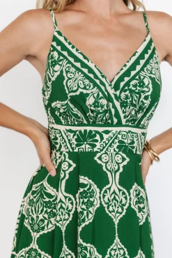 Baltic Born Delia Midi Dress | Green Print
