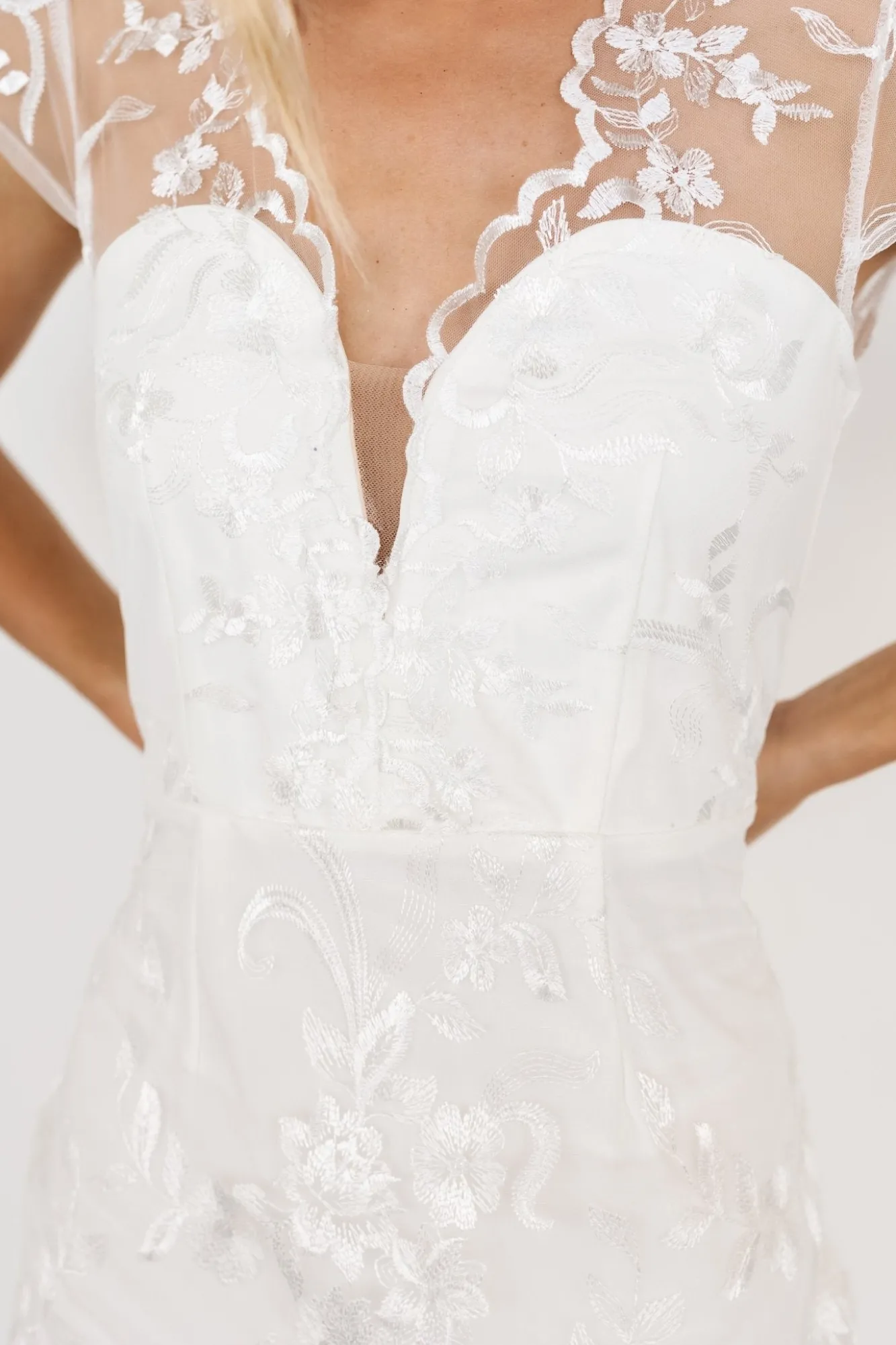 Baltic Born Delphine Applique Midi Dress | Off White