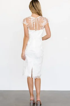 Baltic Born Delphine Applique Midi Dress | Off White