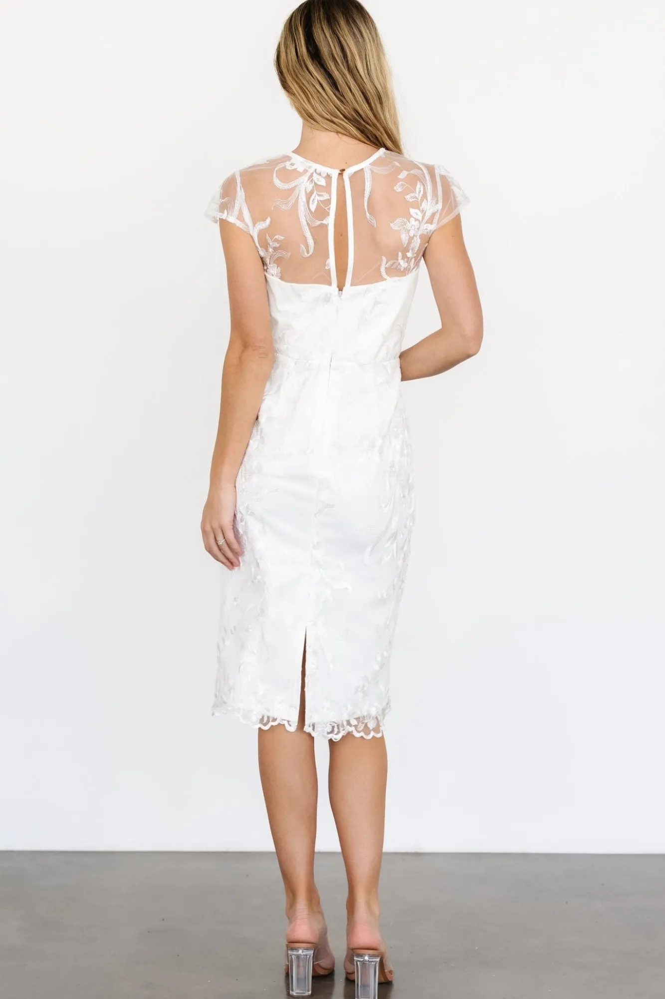 Baltic Born Delphine Applique Midi Dress | Off White