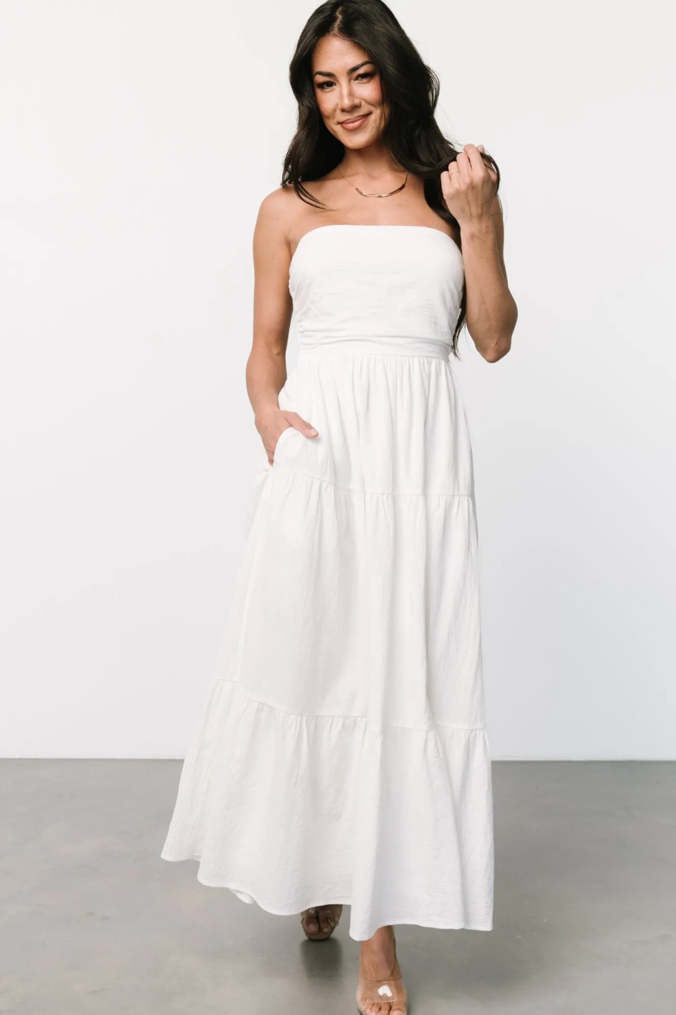 Baltic Born Delray Strapless Dress | Off White