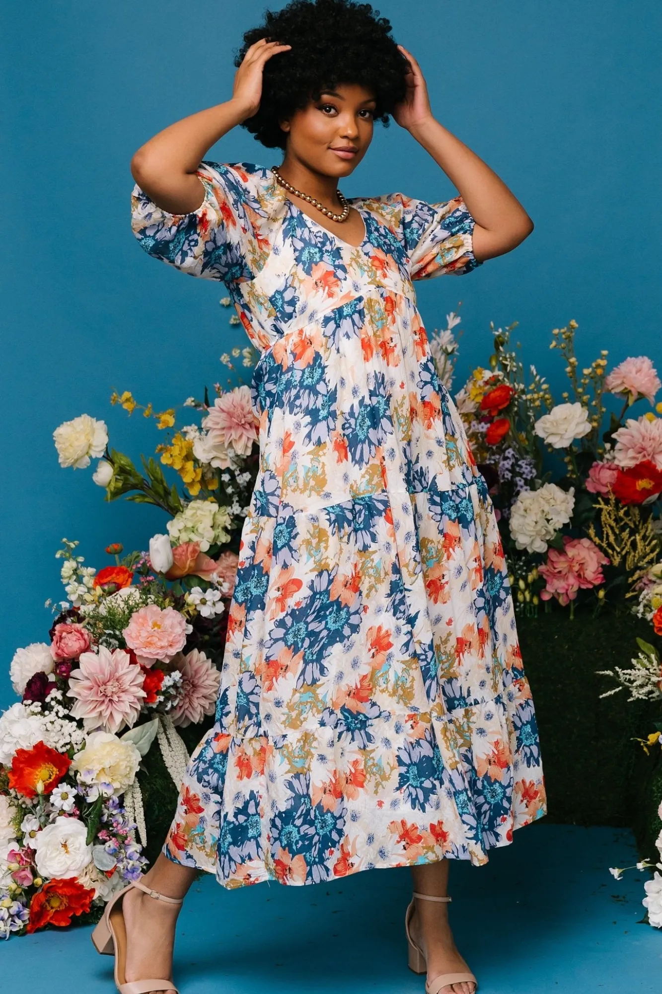 Baltic Born Denton Midi Dress | Blue Multi