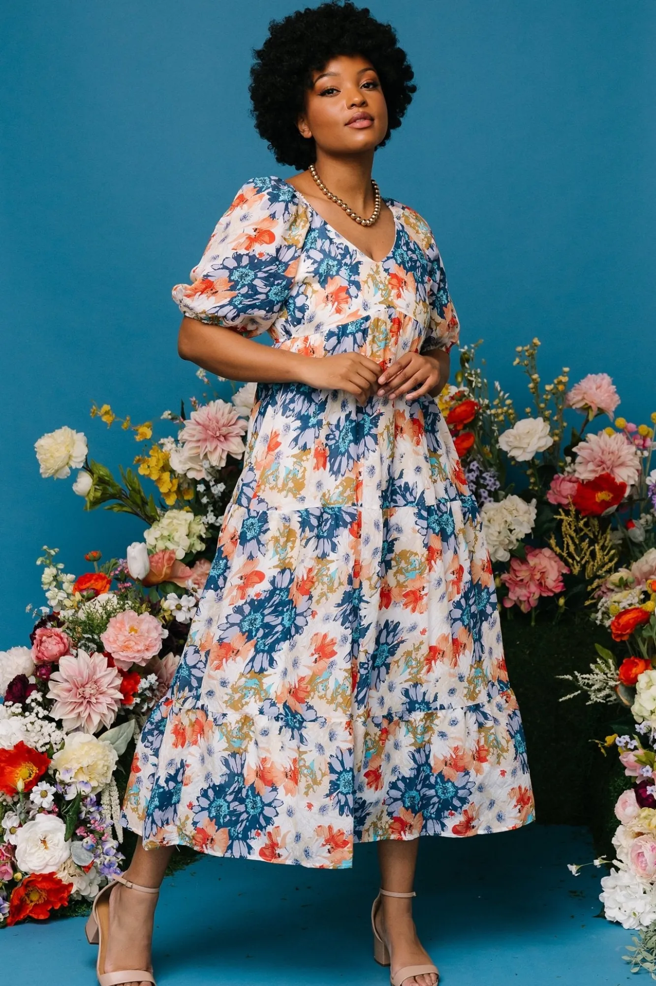 Baltic Born Denton Midi Dress | Blue Multi