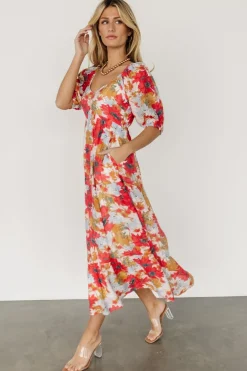 Baltic Born Denton Midi Dress | Red Multi