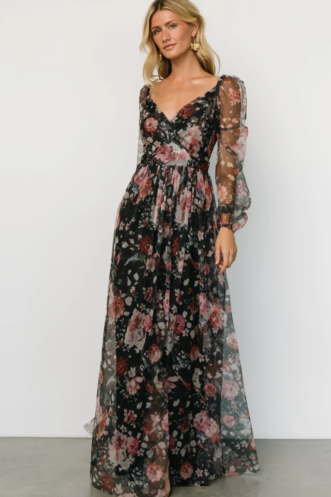 Baltic Born Desiree Tulle Maxi Dress | Black + Berry