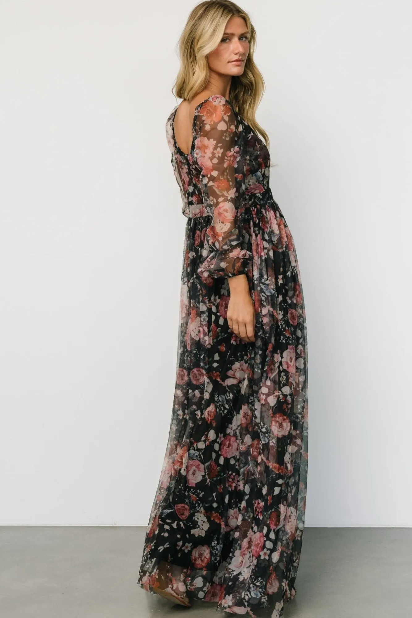 Baltic Born Desiree Tulle Maxi Dress | Black + Berry