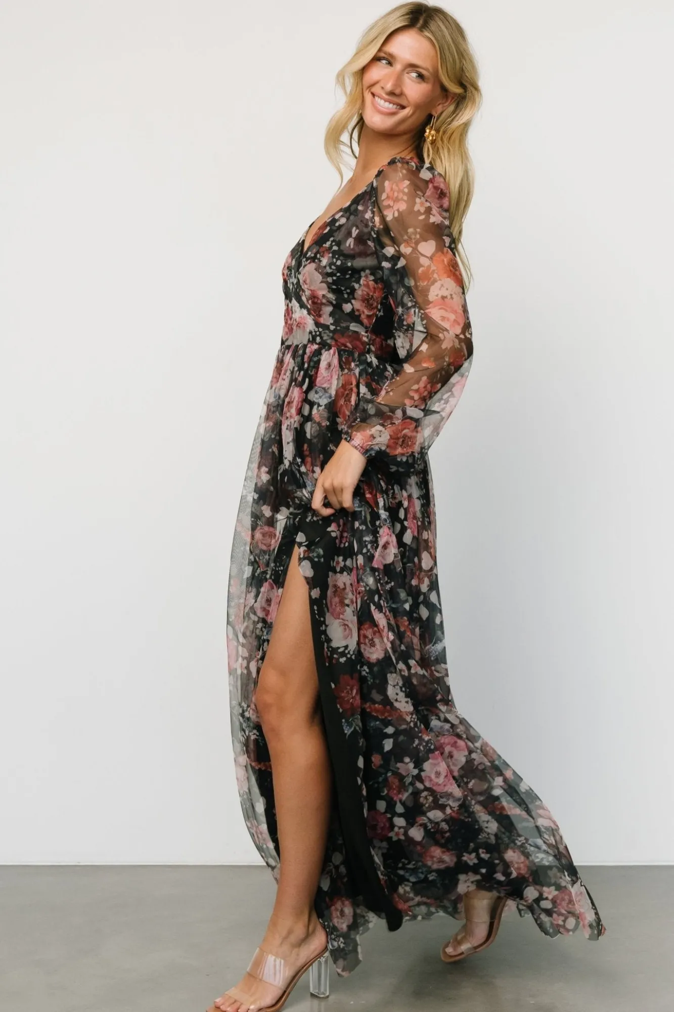 Baltic Born Desiree Tulle Maxi Dress | Black + Berry