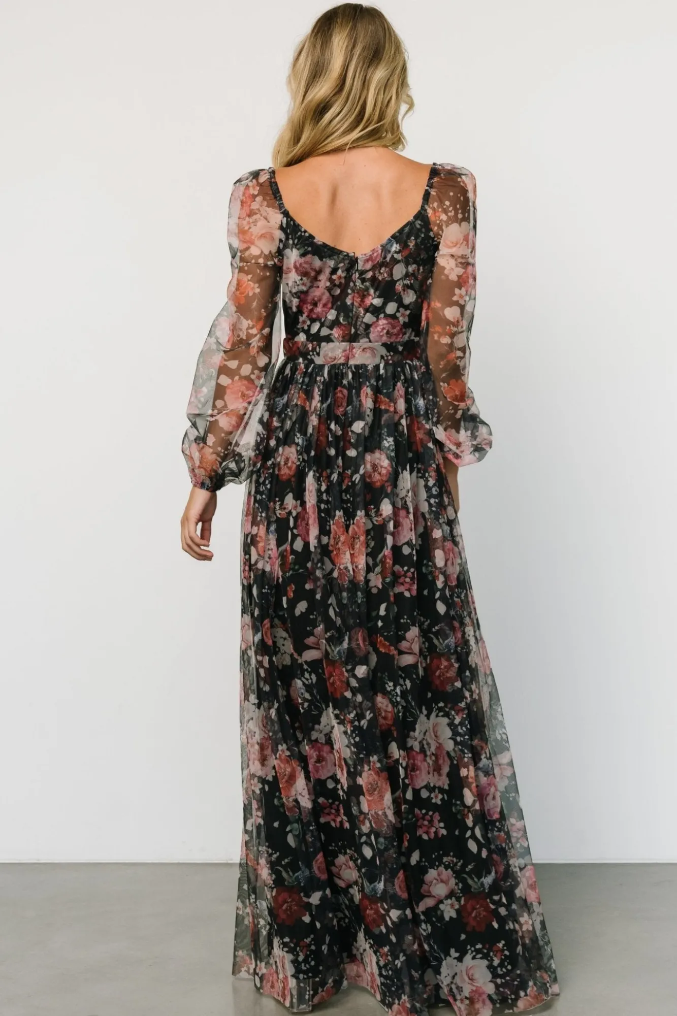 Baltic Born Desiree Tulle Maxi Dress | Black + Berry