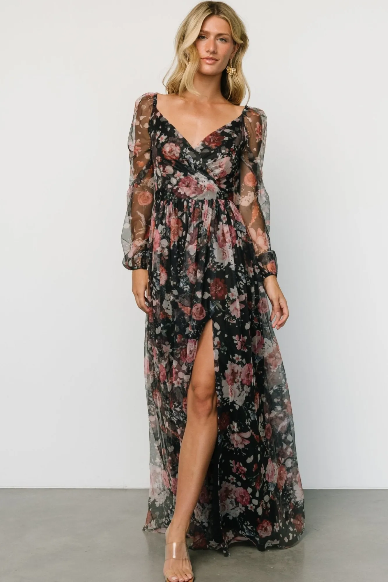 Baltic Born Desiree Tulle Maxi Dress | Black + Berry