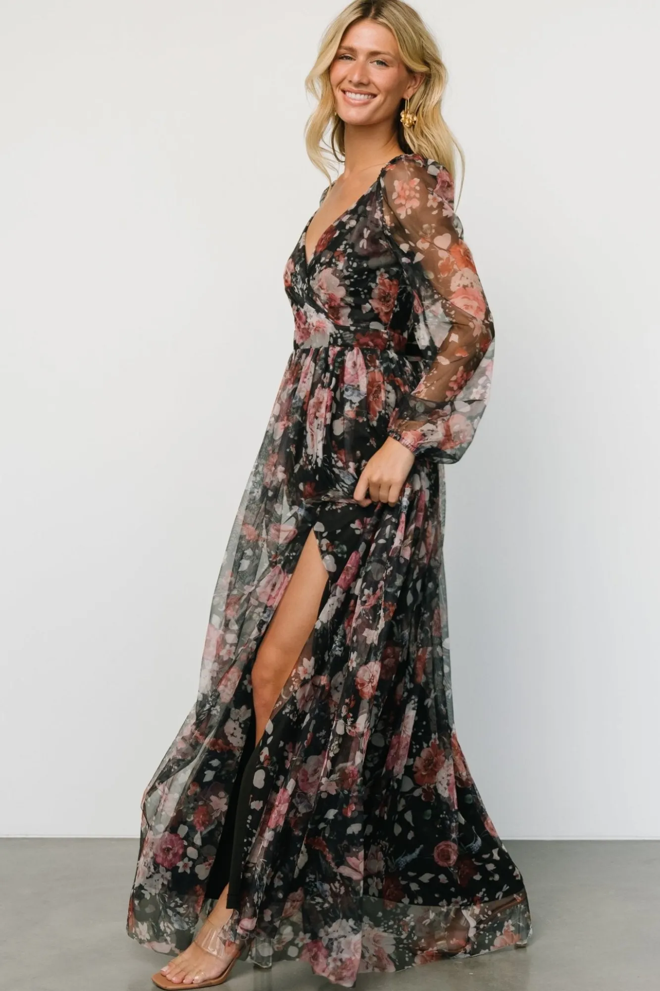 Baltic Born Desiree Tulle Maxi Dress | Black + Berry