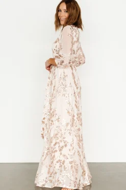Baltic Born Destiny Sequin Maxi Dress | Rose Gold